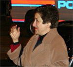 Shirin Ebadi ankommer Norge, fotograf: Nobel-redaksjonen